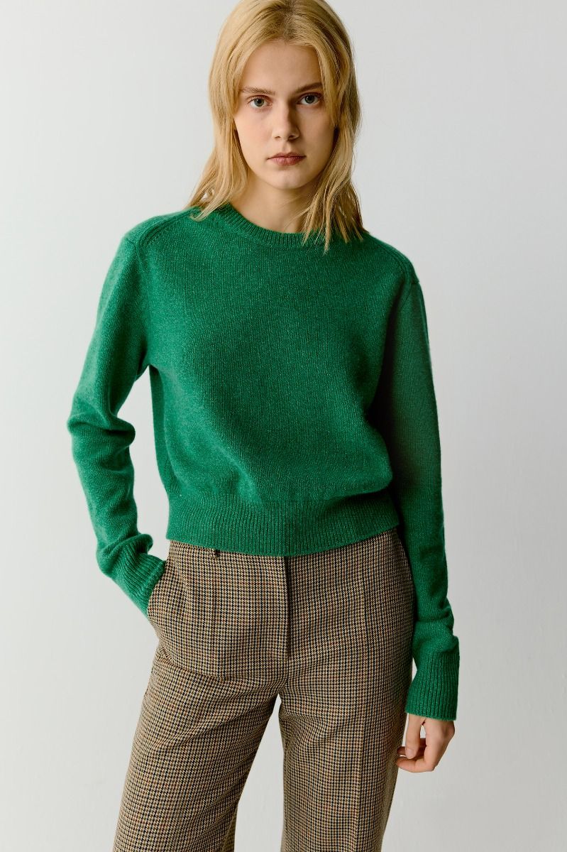 ICICLE Cashmere Jumper with Separate Turtleneck - Green